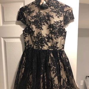 Alice and Olivia black lace cocktail dress